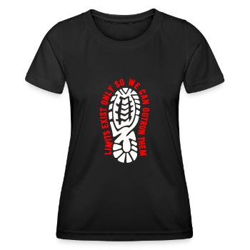 Limits Exist Only So We Can Outrun Them - Women's Functional T-Shirt - black - Front - AI Model Female 172 light (172cm)