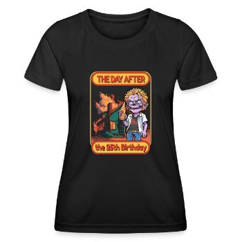 Lustige Sprüche Jahre 25. Geburtstag - Frauen Funktions-T-Shirt - Schwarz - Vorne - AI Model Female 172 light (172cm)