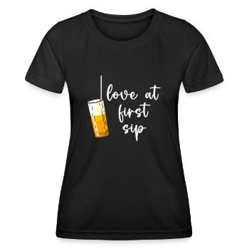 Kombucha-Liebhaber-Liebe auf den ersten Schluck - Frauen Funktions-T-Shirt - Schwarz - Vorne - AI Model Female 172 light (172cm)