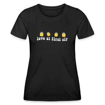 Love At First Sip Kombucha Lover - Women's Functional T-Shirt - black - Front - AI Model Female 172 light (172cm)