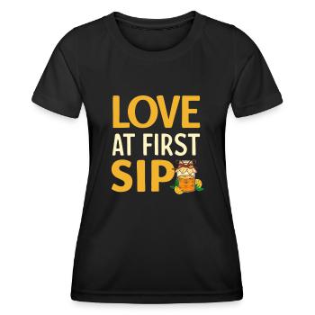 Kombucha Lover Love At First Sip - Women's Functional T-Shirt - black - Front - AI Model Female 172 light (172cm)