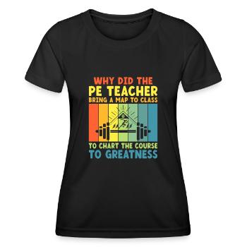 Physical Education Teacher PE Teachers School Spor - Women's Functional T-Shirt - black - Front - AI Model Female 172 light (172cm)