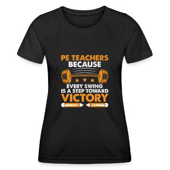 Sportlehrer Sportlehrer Schullehrer - Frauen Funktions-T-Shirt - Schwarz - Vorne - AI Model Female 172 light (172cm)