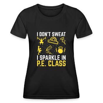Professeur d’éducation physique Professeurs d’éducation physique École Spor - T-shirt sport Femme - noir - Devant - AI Model Female 172 light (172cm)
