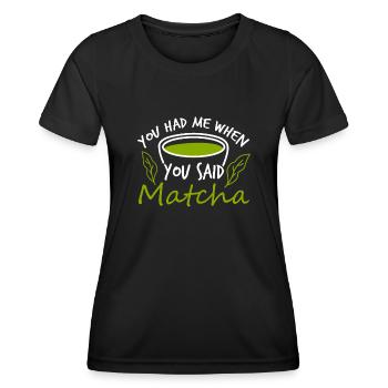 Japanese Tea Matcha Green Tea - Frauen Funktions-T-Shirt - Schwarz - Vorne - AI Model Female 172 light (172cm)
