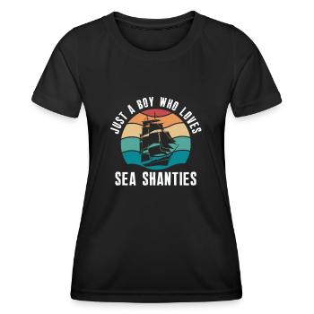 Sailor Meme Pirate Ship Ocean Sailing - Women's Functional T-Shirt - black - Front - AI Model Female 172 light (172cm)