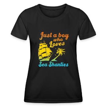 Seemann Meme Piratenschiff Ozean Segeln - Frauen Funktions-T-Shirt - Schwarz - Vorne - AI Model Female 172 light (172cm)
