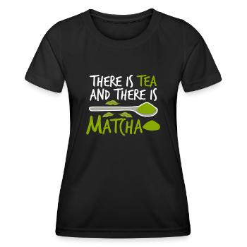 Matcha Tea Japanese Green Tea Japan - Frauen Funktions-T-Shirt - Schwarz - Vorne - AI Model Female 172 light (172cm)