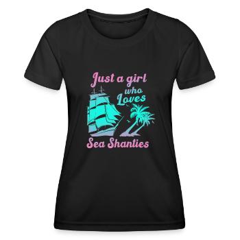 Seemann Meme Piratenschiff Ozean Segeln - Frauen Funktions-T-Shirt - Schwarz - Vorne - AI Model Female 172 light (172cm)