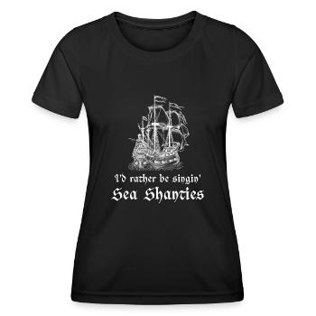 Sailor Meme Pirate Ship Ocean Sailing - Women's Functional T-Shirt - black - Front - AI Model Female 172 light (172cm)