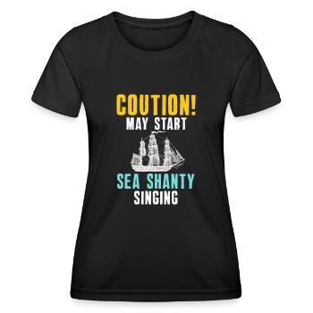 Sailor Meme Pirate Ship Ocean Sailing - Women's Functional T-Shirt - black - Front - AI Model Female 172 light (172cm)