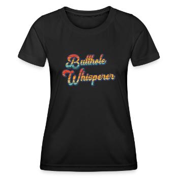 Arschloch-Flüsterer - Frauen Funktions-T-Shirt - Schwarz - Vorne - AI Model Female 172 light (172cm)
