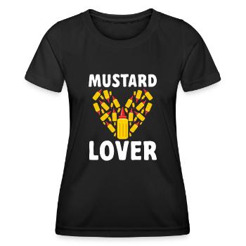 Senf Moutarde - T-shirt sport Femme - noir - Devant - AI Model Female 172 light (172cm)