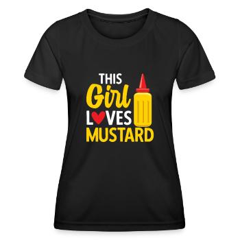 Senf Mustard - Frauen Funktions-T-Shirt - Schwarz - Vorne - AI Model Female 172 light (172cm)