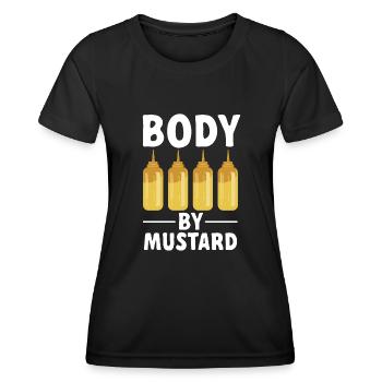 Senf Moutarde - T-shirt sport Femme - noir - Devant - AI Model Female 172 light (172cm)