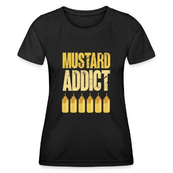 Senf Moutarde - T-shirt sport Femme - noir - Devant - AI Model Female 172 light (172cm)