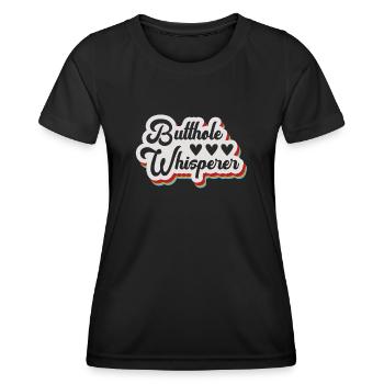 Arschloch-Flüsterer - Frauen Funktions-T-Shirt - Schwarz - Vorne - AI Model Female 172 light (172cm)