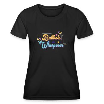 Arschloch-Flüsterer - Frauen Funktions-T-Shirt - Schwarz - Vorne - AI Model Female 172 light (172cm)