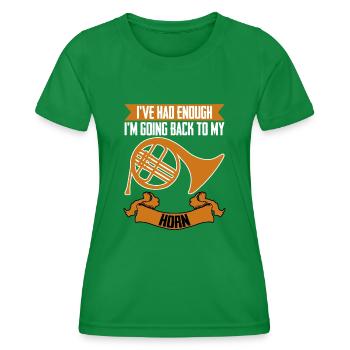 Cor français Cuivres - T-shirt sport Femme - vert - Devant - AI Model Female 172 dark (172cm)