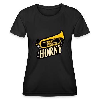 Orchestra Flugelhorn Brass Instrument - Frauen Funktions-T-Shirt - Schwarz - Vorne - AI Model Female 172 light (172cm)