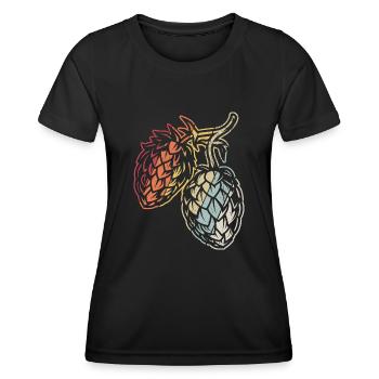 Bière Vintage Bière Boire Bière Fun Bière Boire - T-shirt sport Femme - noir - Devant - AI Model Female 172 light (172cm)