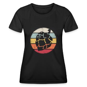 Bière Vintage Bière Boire Bière Fun Bière Boire - T-shirt sport Femme - noir - Devant - AI Model Female 172 light (172cm)