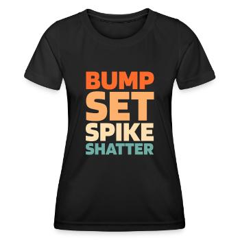 Volleyball Volleyballer - Frauen Funktions-T-Shirt - Schwarz - Vorne - AI Model Female 172 light (172cm)
