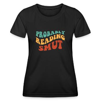 Wahrscheinlich lesen Schmutz Vintage-Bücher Schmutz - Frauen Funktions-T-Shirt - Schwarz - Vorne - AI Model Female 172 light (172cm)