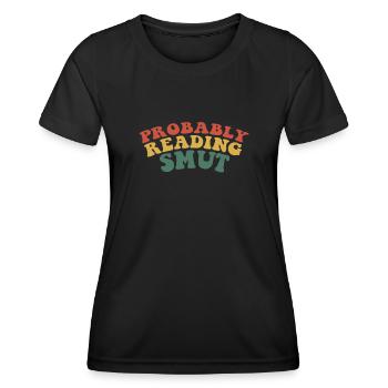 Wahrscheinlich lesen Schmutz Vintage-Bücher Schmutz - Frauen Funktions-T-Shirt - Schwarz - Vorne - AI Model Female 172 light (172cm)