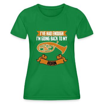 Tenorhorn Brass Instrument Orchestra - Frauen Funktions-T-Shirt - Kelly Green - Vorne - AI Model Female 172 dark (172cm)