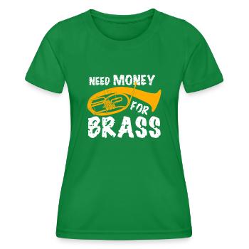 Baritone Tenorhorn Orchestra - Frauen Funktions-T-Shirt - Kelly Green - Vorne - AI Model Female 172 dark (172cm)