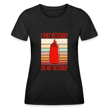 Ketchup Ketchup à la tomate - T-shirt sport Femme - noir - Devant - AI Model Female 172 light (172cm)
