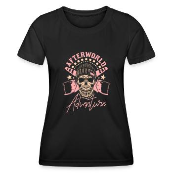 Charpentier Charpentier Charpentier Crâne de charpentier - T-shirt sport Femme - noir - Devant - AI Model Female 172 light (172cm)