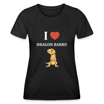 Dragon barbu - T-shirt sport Femme - noir - Devant - AI Model Female 172 light (172cm)