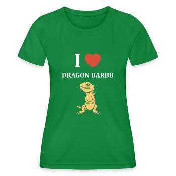 Dragon barbu - T-shirt sport Femme - vert - Devant - AI Model Female 172 dark (172cm)