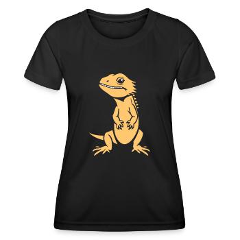 Dragon barbu - T-shirt sport Femme - noir - Devant - AI Model Female 172 light (172cm)