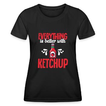 Ketchup Ketchup à la tomate - T-shirt sport Femme - noir - Devant - AI Model Female 172 light (172cm)