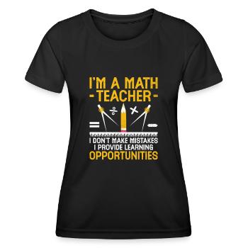 Mathelehrer Schullehrer Lustige Mathelehrer S - Frauen Funktions-T-Shirt - Schwarz - Vorne - AI Model Female 172 light (172cm)