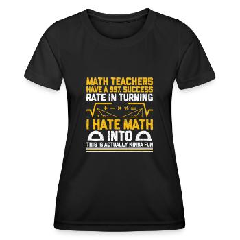 Mathelehrer Schullehrer Lustige Mathelehrer S - Frauen Funktions-T-Shirt - Schwarz - Vorne - AI Model Female 172 light (172cm)
