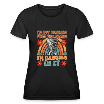 Tornado Chaser Stormchaser Meteorologe Outfit - Frauen Funktions-T-Shirt - Schwarz - Vorne - AI Model Female 172 light (172cm)