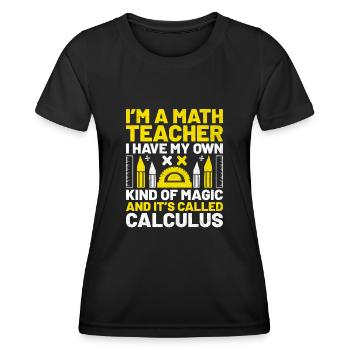 Mathelehrer Schullehrer Lustige Mathelehrer S - Frauen Funktions-T-Shirt - Schwarz - Vorne - AI Model Female 172 light (172cm)