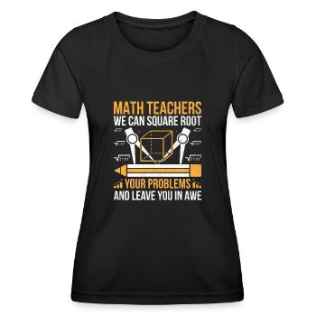 Mathelehrer Schullehrer Lustige Mathelehrer S - Frauen Funktions-T-Shirt - Schwarz - Vorne - AI Model Female 172 light (172cm)