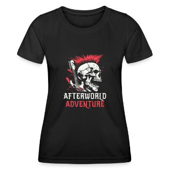 E Gitarre Elektrogitarre Schädel - Frauen Funktions-T-Shirt - Schwarz - Vorne - AI Model Female 172 light (172cm)