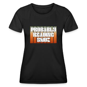 Wahrscheinlich lesen Schmutz Vintage-Bücher Schmutz - Frauen Funktions-T-Shirt - Schwarz - Vorne - AI Model Female 172 light (172cm)