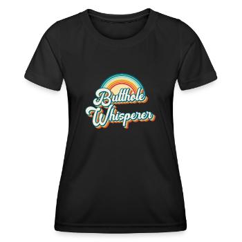 Arschloch-Flüsterer - Frauen Funktions-T-Shirt - Schwarz - Vorne - AI Model Female 172 light (172cm)