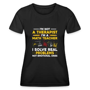 Mathelehrer Schullehrer Lustige Mathelehrer S - Frauen Funktions-T-Shirt - Schwarz - Vorne - AI Model Female 172 light (172cm)