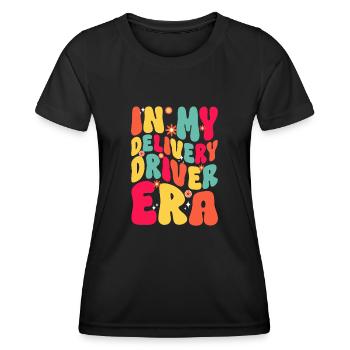 Lieferant Paket Lieferung - Frauen Funktions-T-Shirt - Schwarz - Vorne - AI Model Female 172 light (172cm)