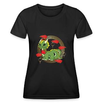Funny Chinese New Year Of Dragon Chinese Zodiac - Women's Functional T-Shirt - black - Front - AI Model Female 172 light (172cm)