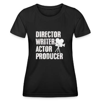 Réalisateur Scénariste Acteur Producteur Performing Art - T-shirt sport Femme - noir - Devant - AI Model Female 172 light (172cm)