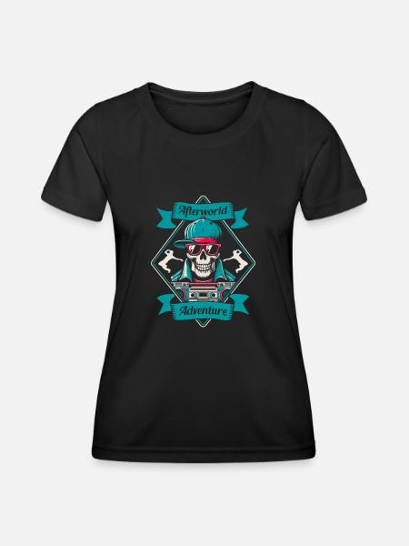 Breakdance Breakdancer Breakdance Crâne - T-shirt sport Femme - noir